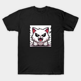 Angry cat in pixel art T-Shirt